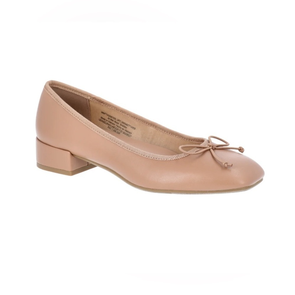 NEW…Time and Tru String Bow Block Heel Ballet Shoes - Picture 2 of 4